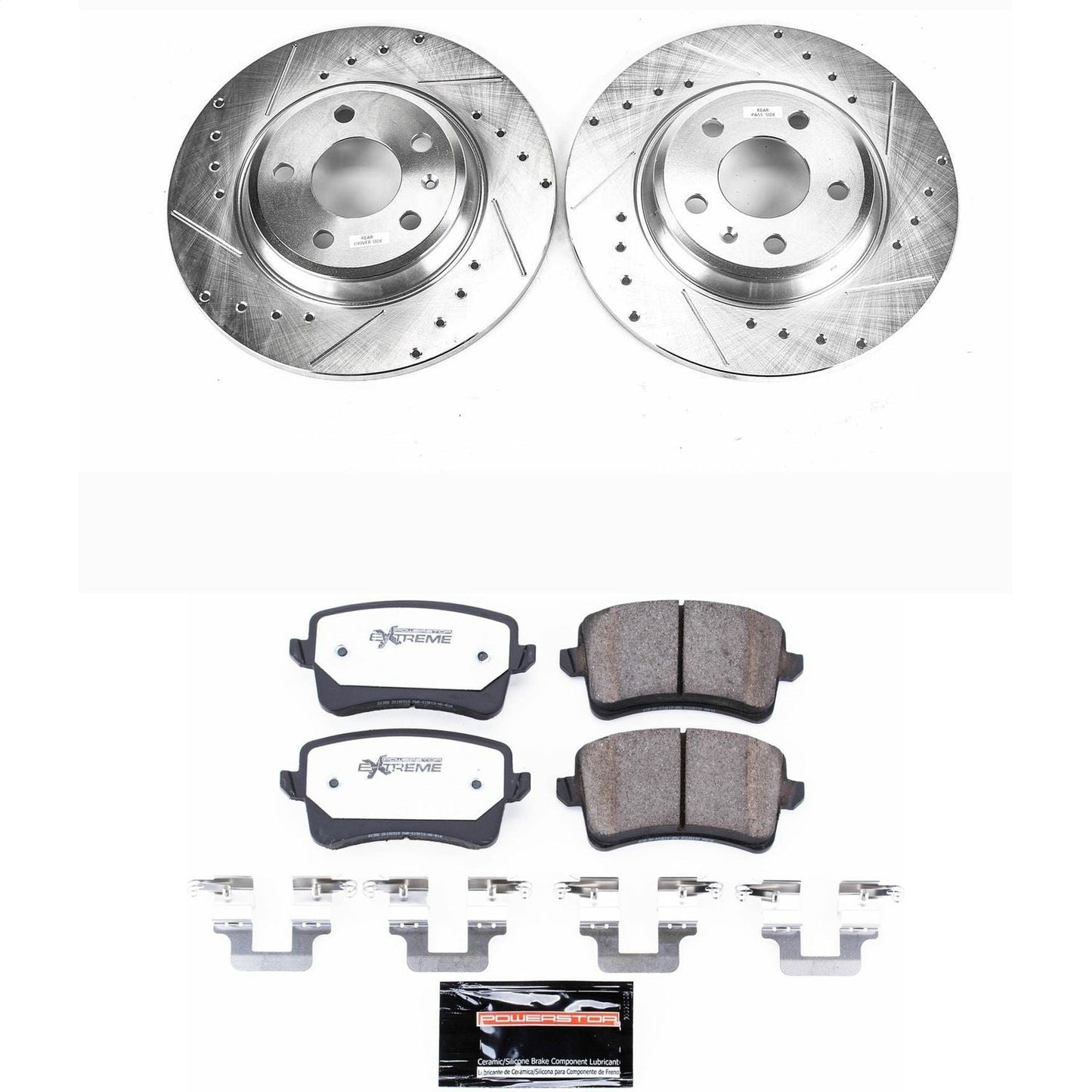 PowerStop Rear Z26 Street Warrior Brake Kit | Audi A4 (09-16) (K4745-26)