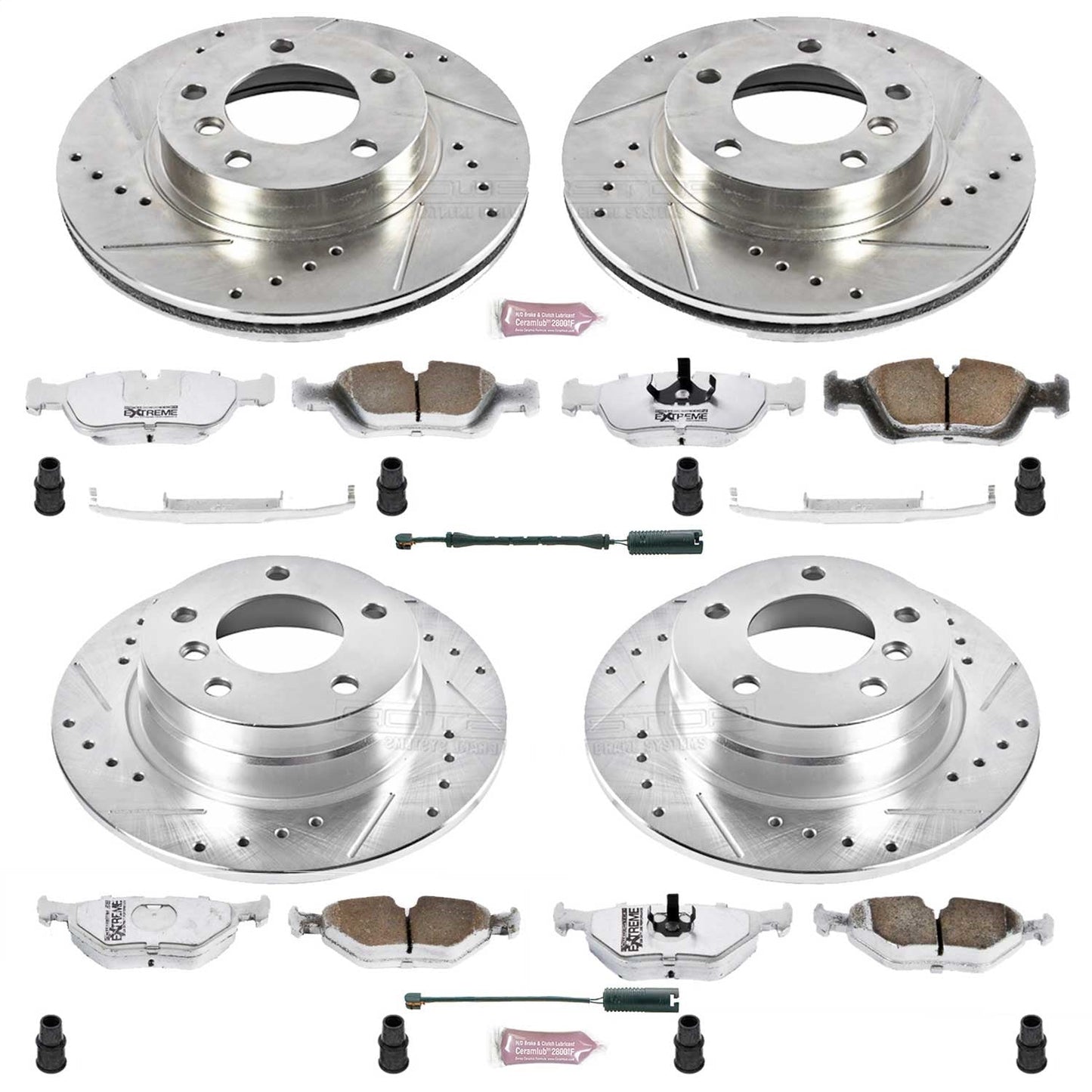 PowerStop Front & Rear Z26 Street Warrior Brake Kit | BMW 318i (92-98) (K498-26)