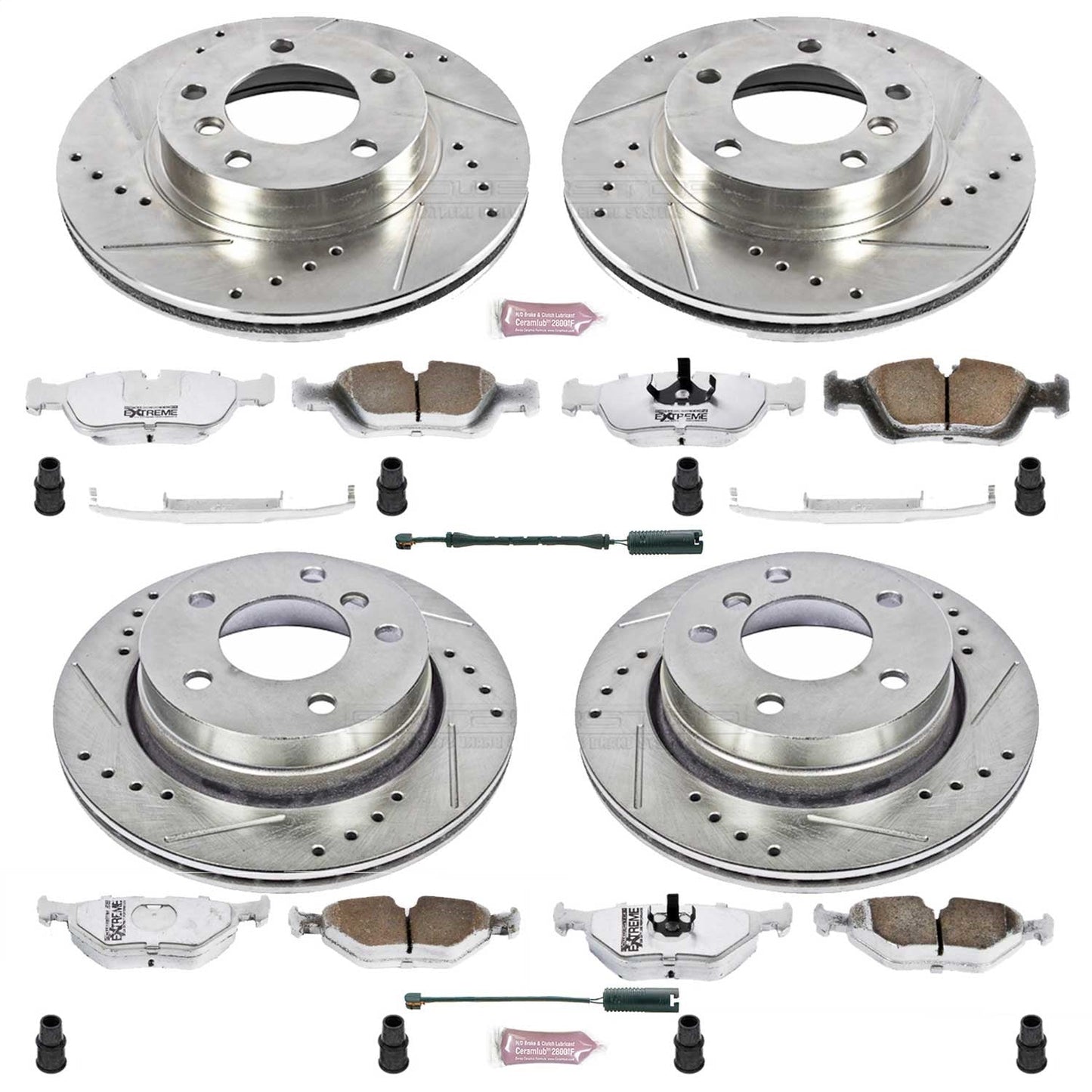 PowerStop Front & Rear Z26 Street Warrior Brake Kit | BMW 323i (98-99) (K499-26)