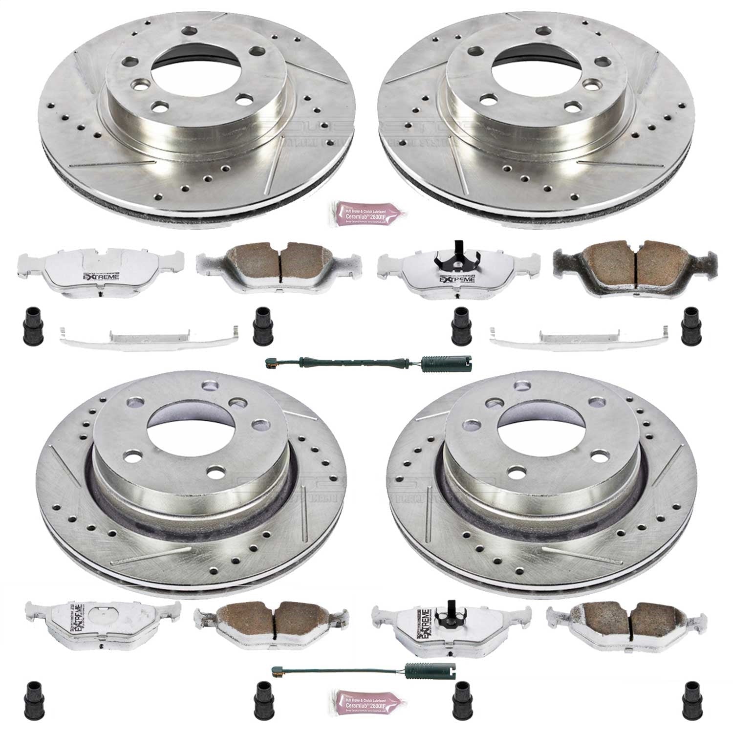 PowerStop Front & Rear Z26 Street Warrior Brake Kit | BMW 323i (98-99) (K499-26)