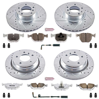 PowerStop Front & Rear Z26 Street Warrior Brake Kit | BMW 540i (97-00) (K505-26)