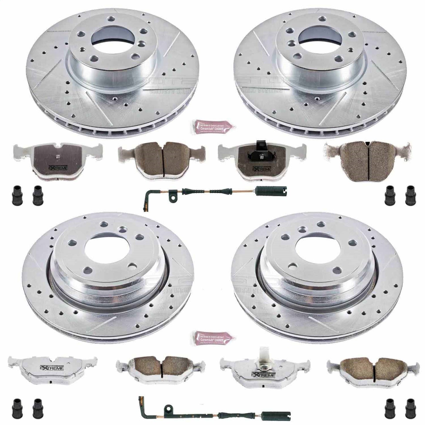 PowerStop Front & Rear Z26 Street Warrior Brake Kit | BMW 540i (99-00) (K509-26)