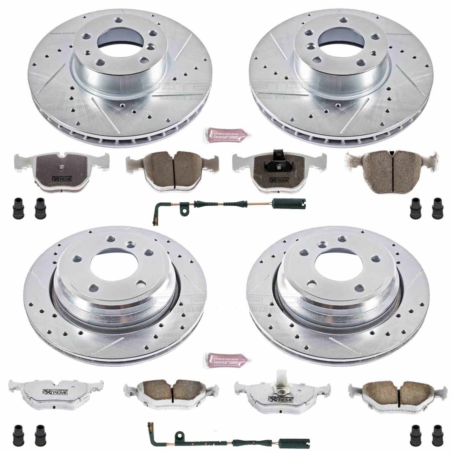 PowerStop Front & Rear Z26 Street Warrior Brake Kit | BMW 540i (99-00) (K509-26)