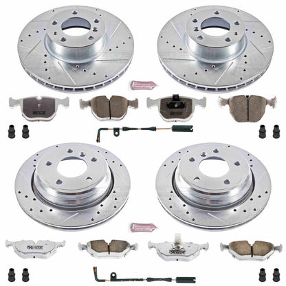 PowerStop Front & Rear Z26 Street Warrior Brake Kit | BMW 540i (99-00) (K509-26)