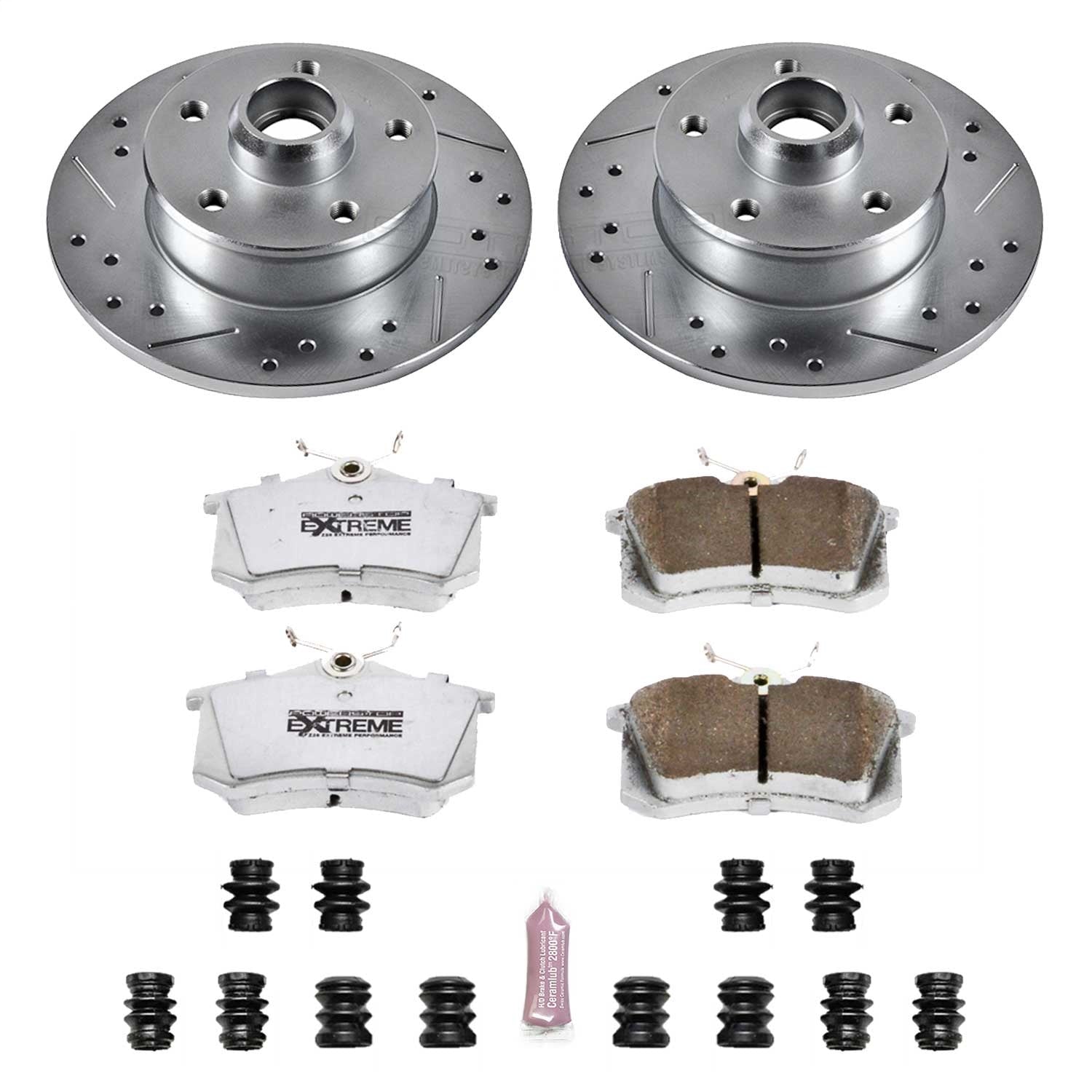 PowerStop Rear Z26 Street Warrior Brake Kit | Volkswagen Golf (94-99) (K512-26)