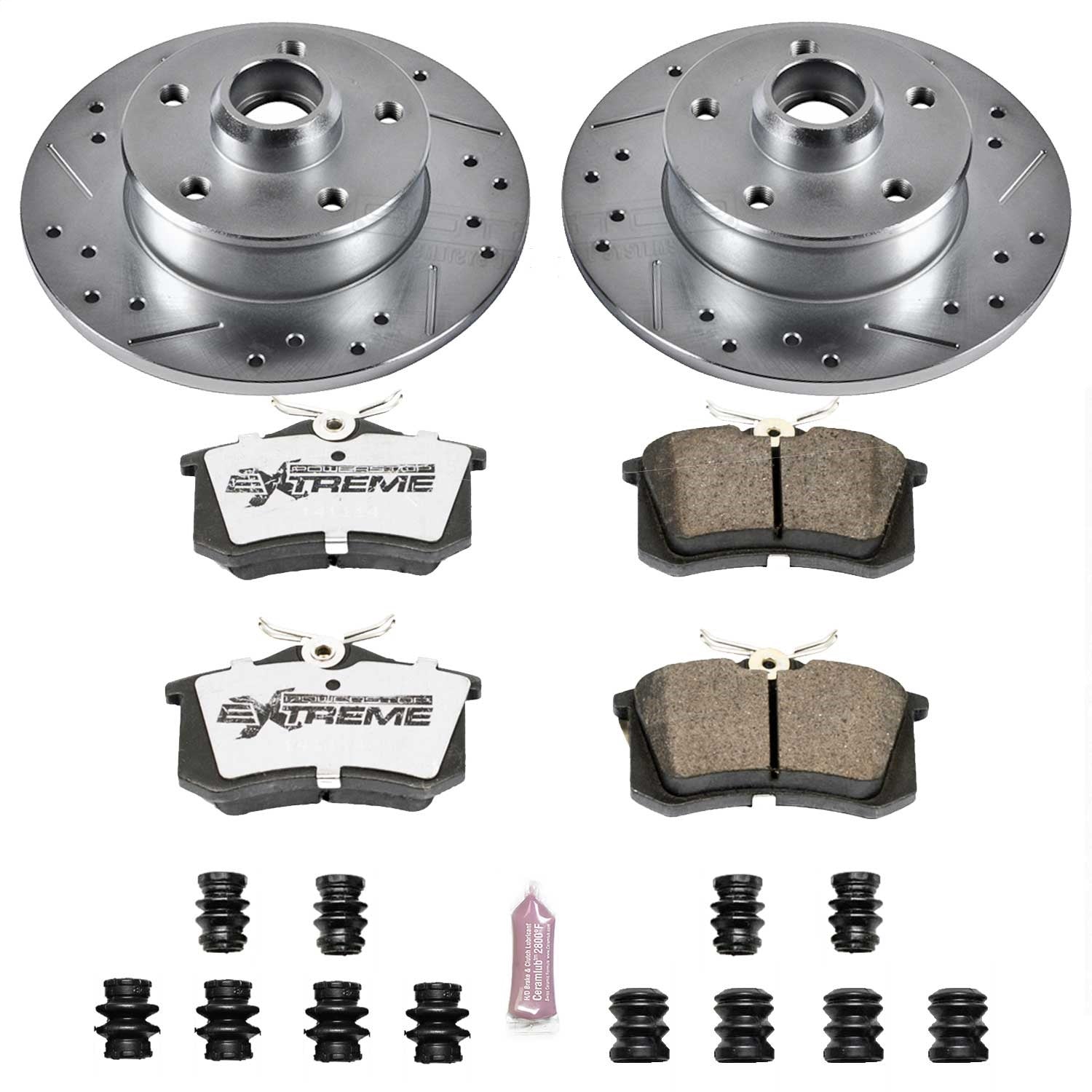 PowerStop Rear Z26 Street Warrior Brake Kit | Volkswagen Corrado (92-95) (K513-26)