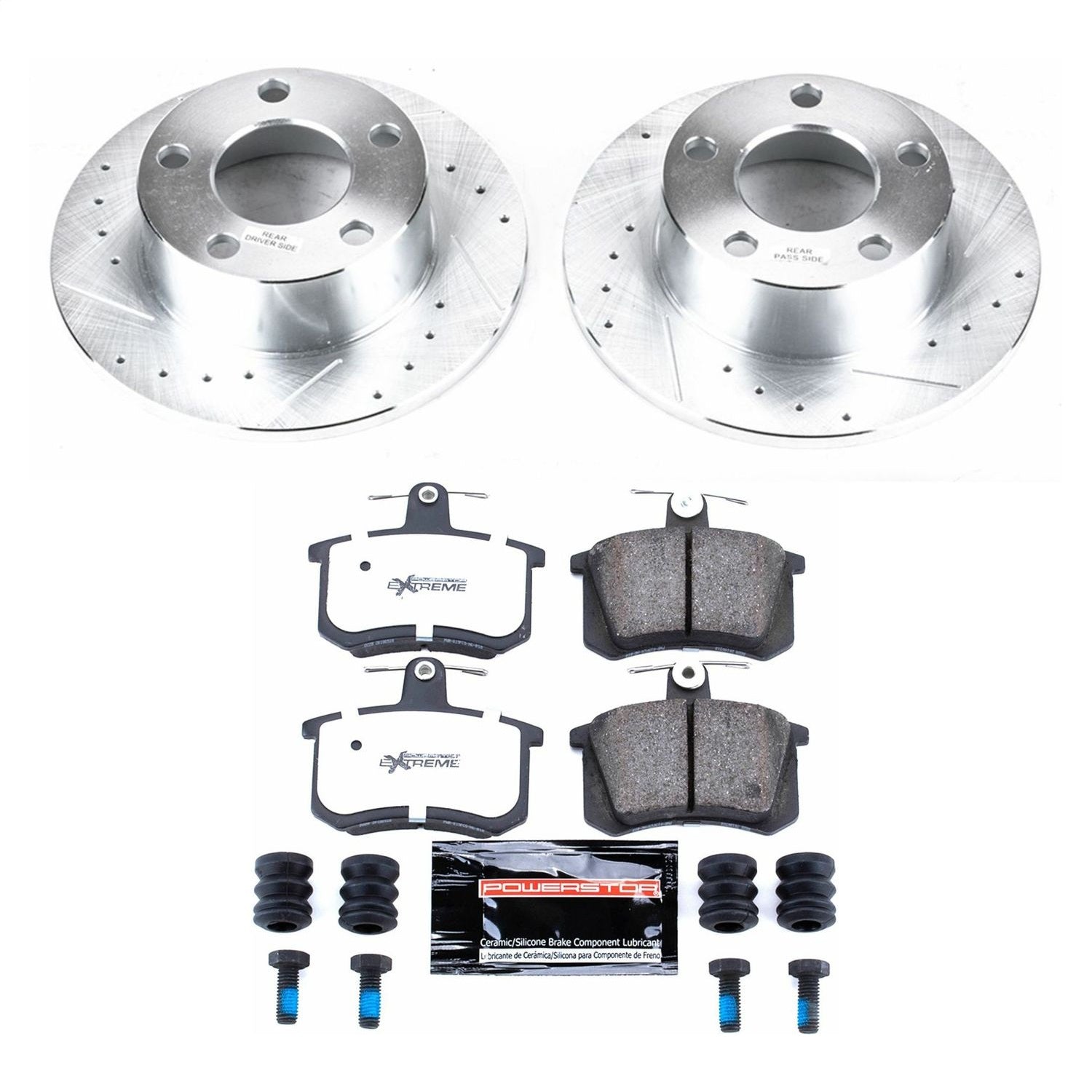 PowerStop Rear Z26 Street Warrior Brake Kit | Audi A6 (95-97) (K514-26)