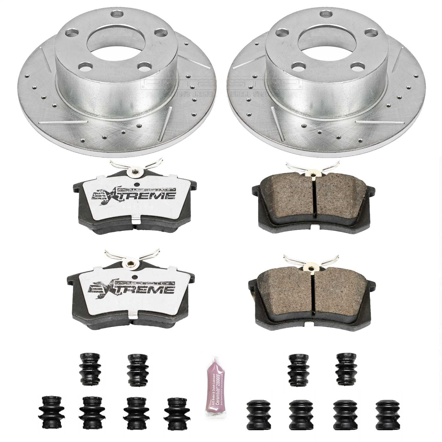 PowerStop Rear Z26 Street Warrior Brake Kit | Audi A6 (98-04) (K515-26)