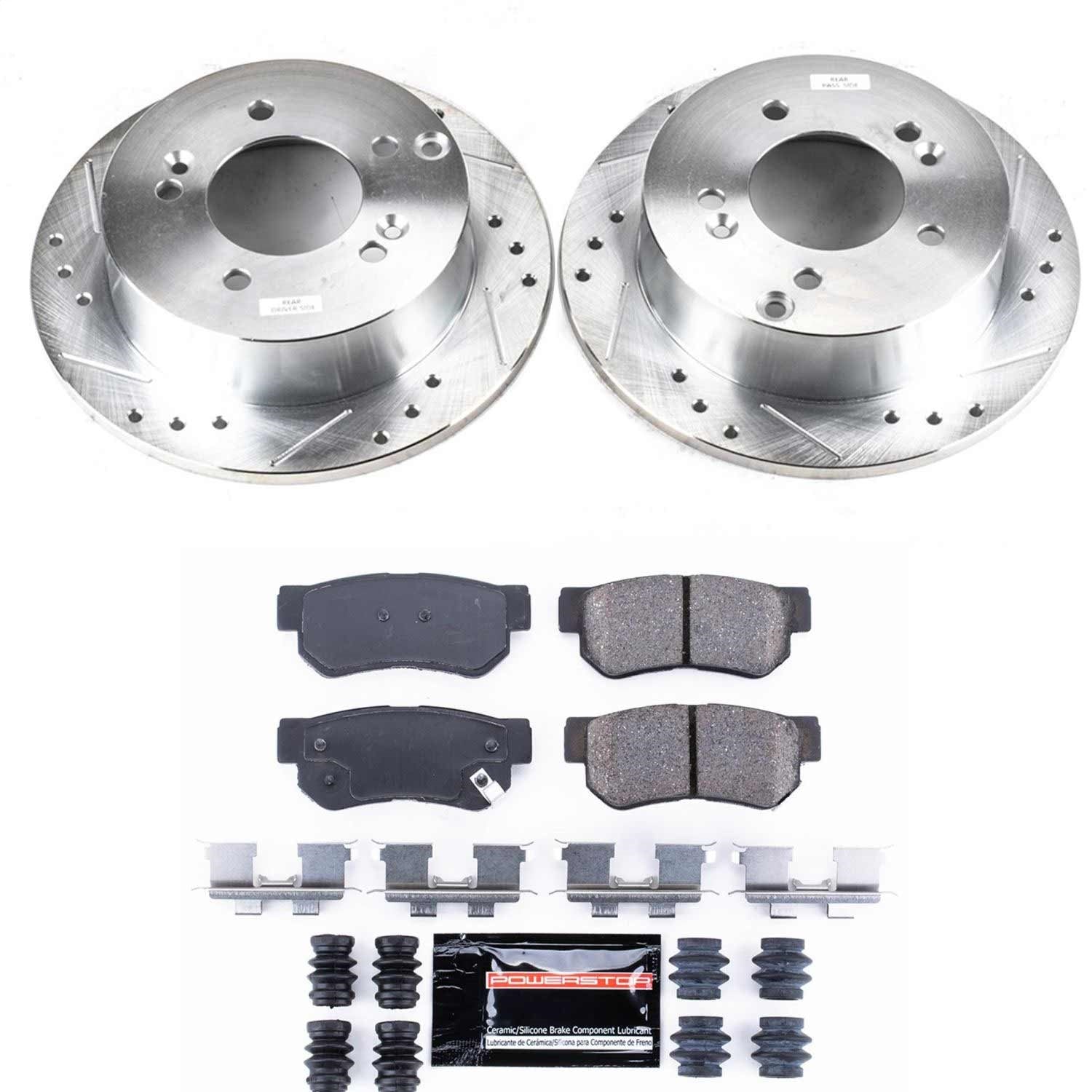 PowerStop Rear Z23 Evolution Sport Brake Kit | Hyundai Sonata (06-08) (K5214)