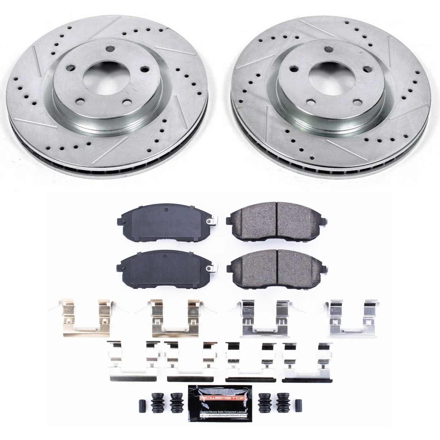 PowerStop Front Z23 Evolution Sport Brake Kit | Nissan Sentra (07-12) (K5217)