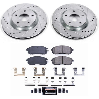 PowerStop Front Z23 Evolution Sport Brake Kit | Nissan Sentra (07-12) (K5217)