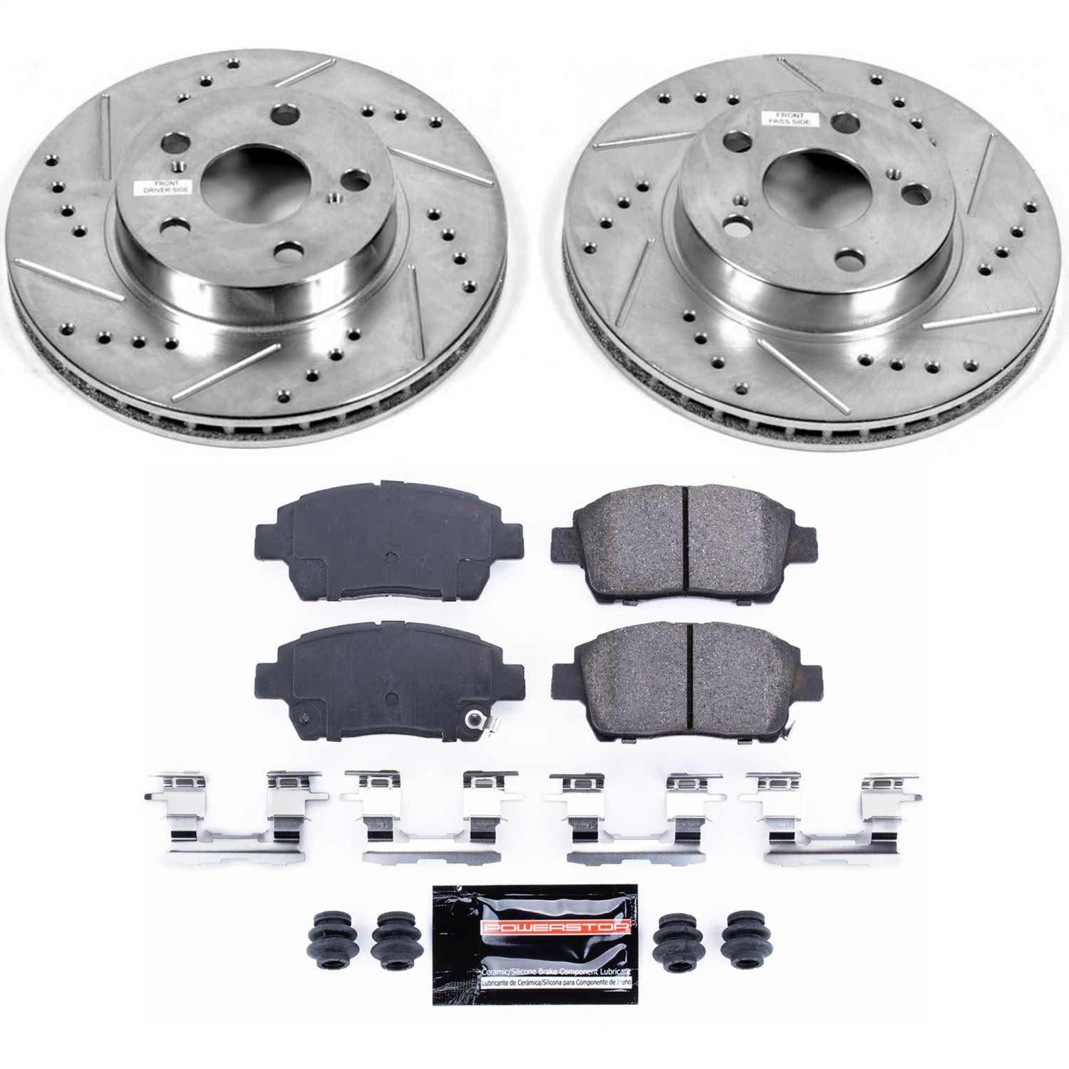 PowerStop Front Z23 Evolution Sport Brake Kit | Toyota Prius (04-09) (K5219)