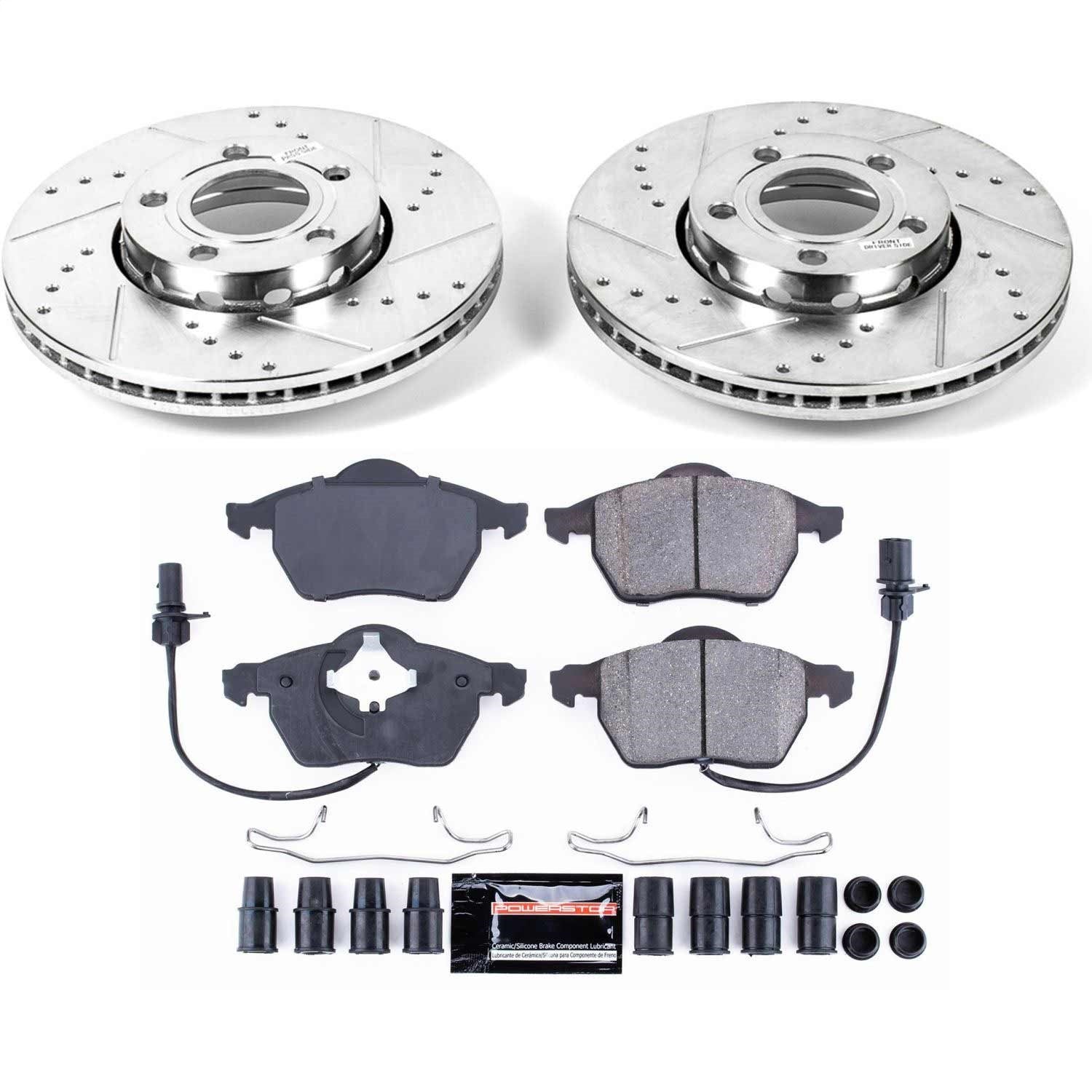PowerStop Front Z23 Evolution Sport Brake Kit | Audi A4 (05-06) (K5229)