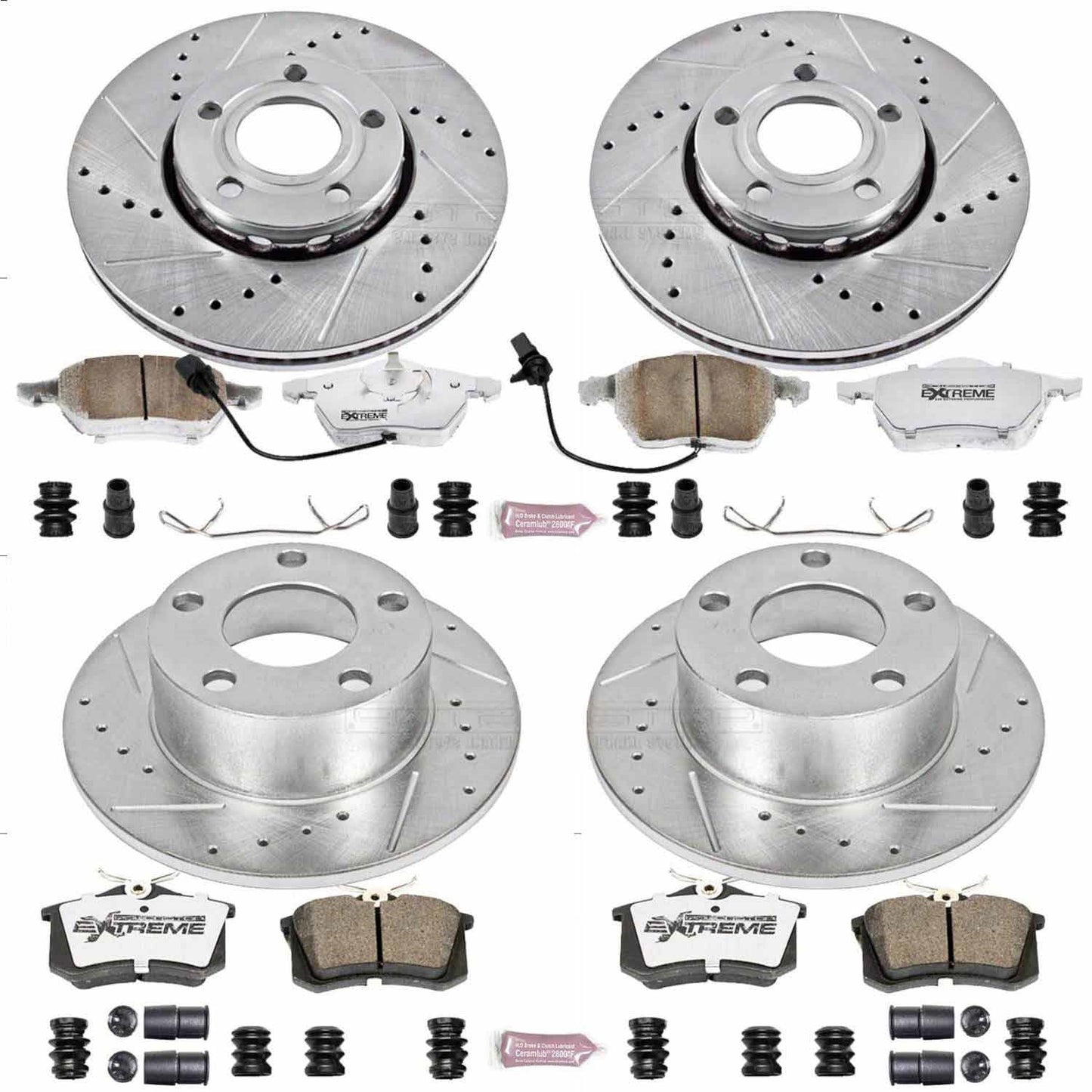 PowerStop Front & Rear Z26 Street Warrior Brake Kit | Audi A6 (98-01) (K529-26)