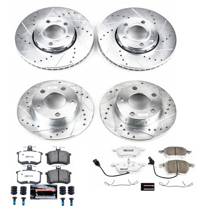 PowerStop Front & Rear Z26 Street Warrior Brake Kit | Audi A4 Quattro (99-01) (K530-26)