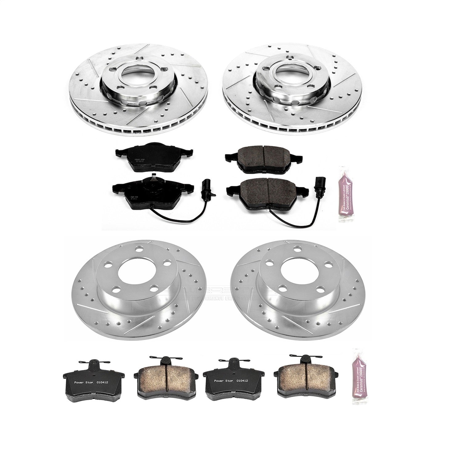 PowerStop Front & Rear Z23 Evolution Sport Brake Kit | Audi A4 Quattro (99-01) (K530)