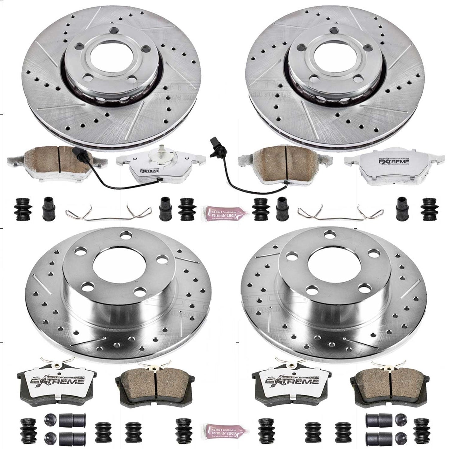 PowerStop Front & Rear Z26 Street Warrior Brake Kit | Audi A6 Quattro (98-01) (K532-26)