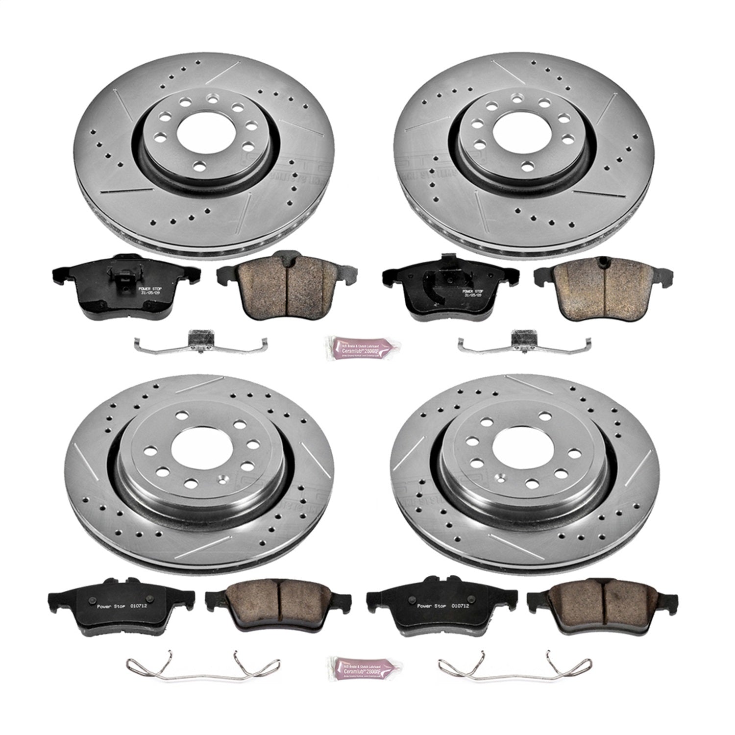 PowerStop Front & Rear Z23 Evolution Sport Brake Kit | Saab 9-3 (06-11) (K5348)
