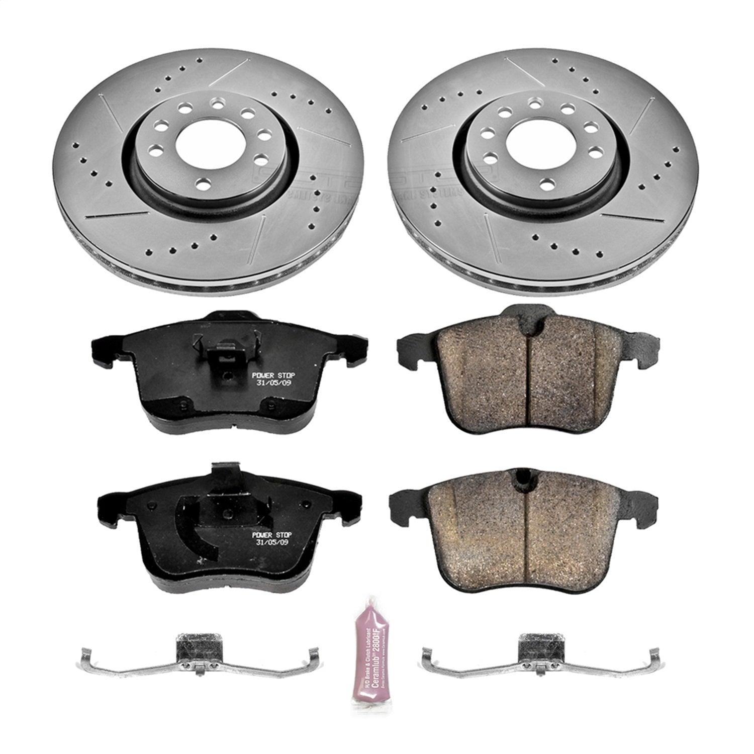 PowerStop Z23 Evolution Sport Front Brake Kit | Saab 9-3 (06-11) (K5349)