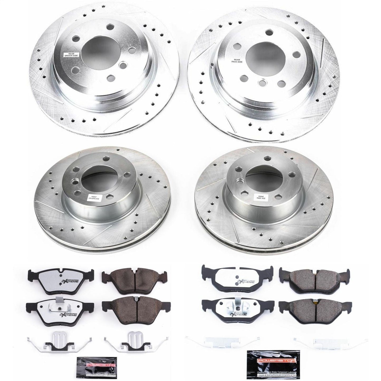 PowerStop Front & Rear Z26 Street Warrior Brake Kit | BMW 325xi (06) (K5357-26)