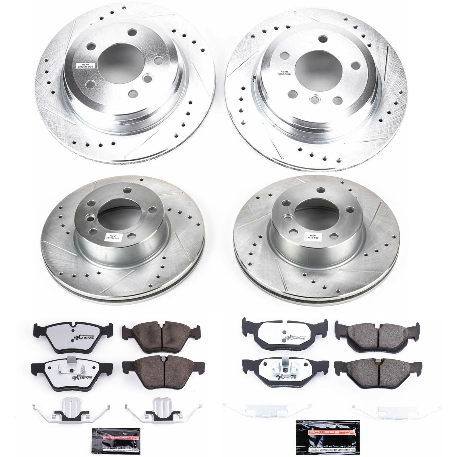 PowerStop Front & Rear Z26 Street Warrior Brake Kit | BMW 325xi (06) (K5357-26)