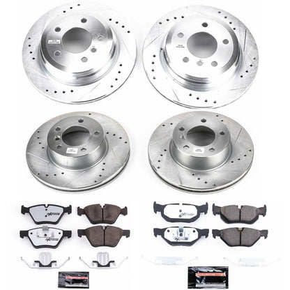 PowerStop Front & Rear Z26 Street Warrior Brake Kit | BMW 325xi (06) (K5357-26)
