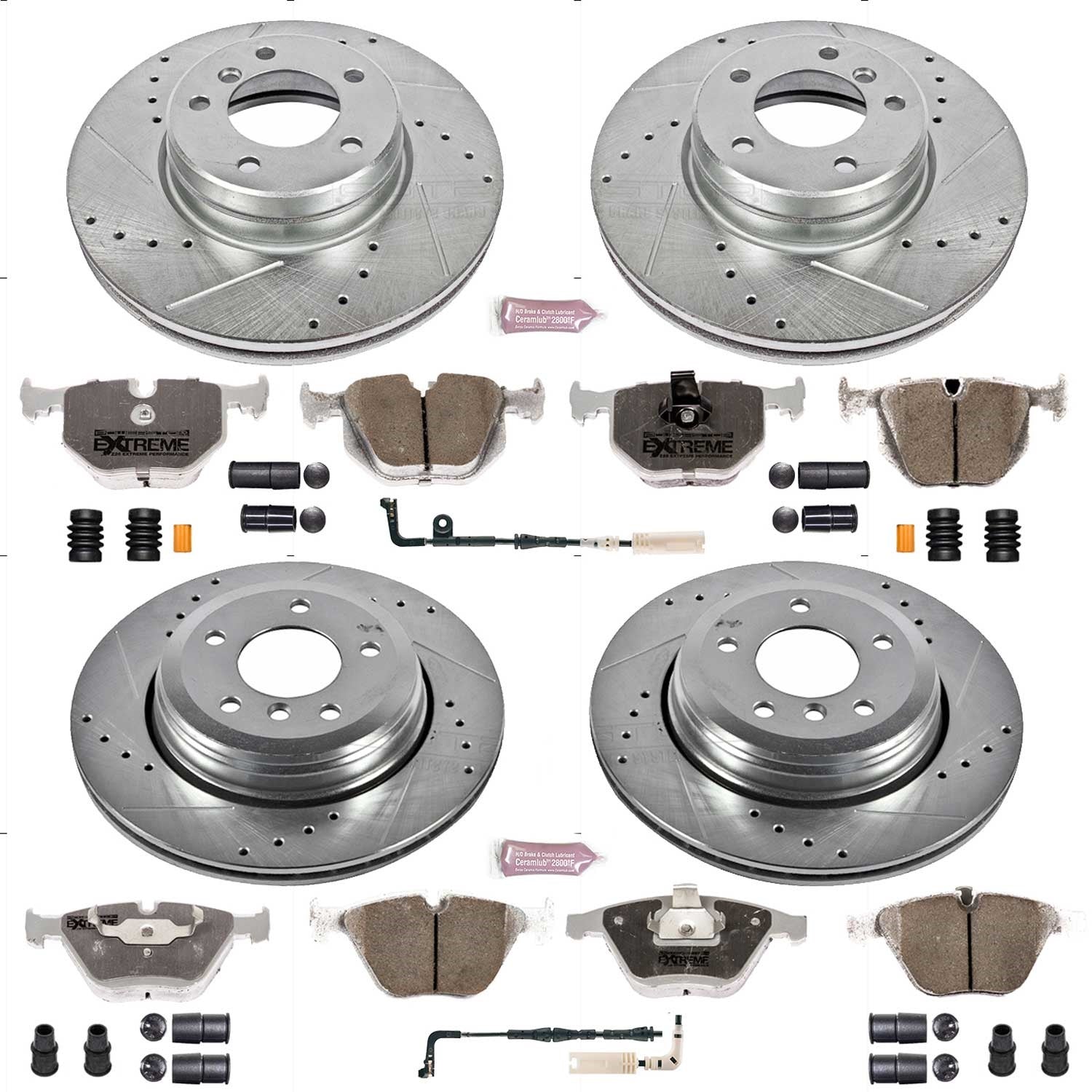 PowerStop Front & Rear Z26 Street Warrior Brake Kit | BMW 525i (04-06) (K5360-26)