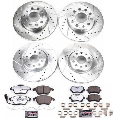 PowerStop Front & Rear Z26 Street Warrior Brake Kit | Audi A3 2008 (K5363-26)
