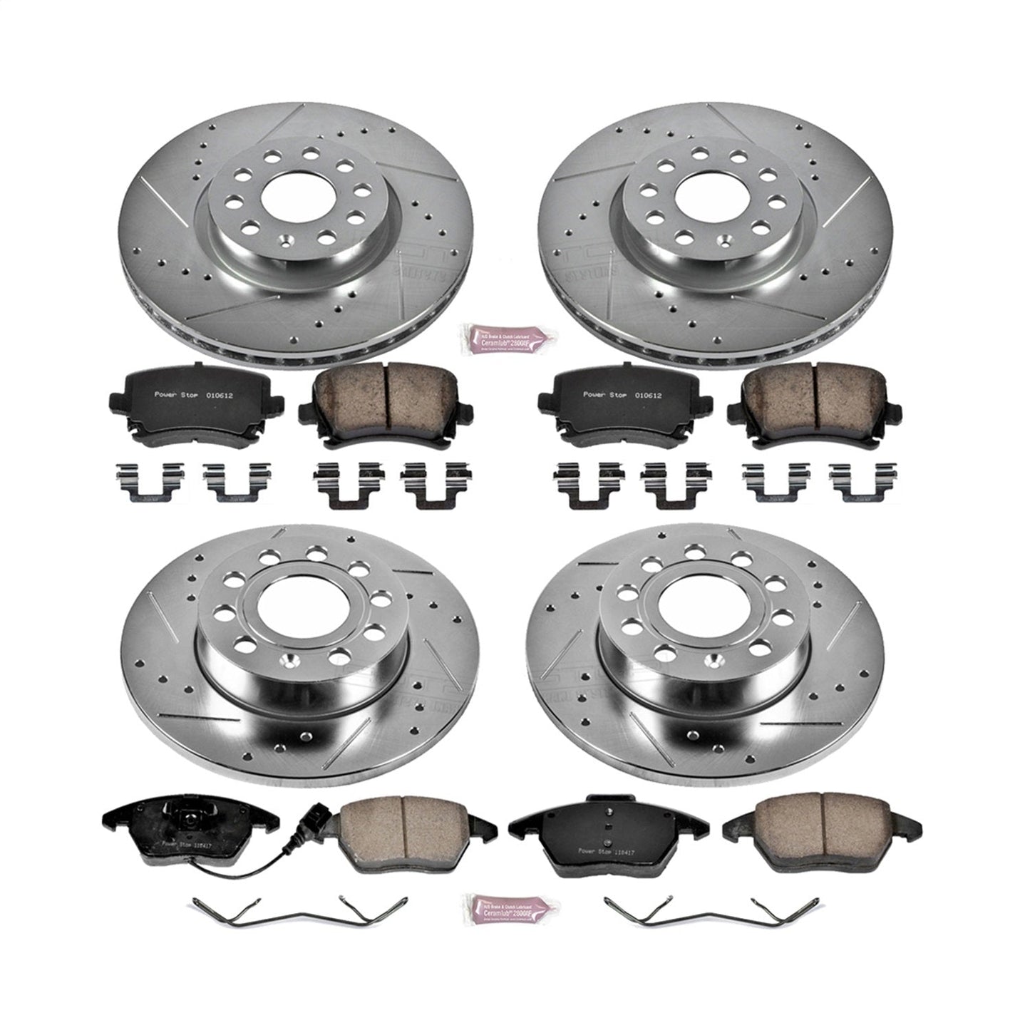PowerStop Front & Rear Z23 Evolution Sport Brake Kit | Audi A3 2008 (K5363)