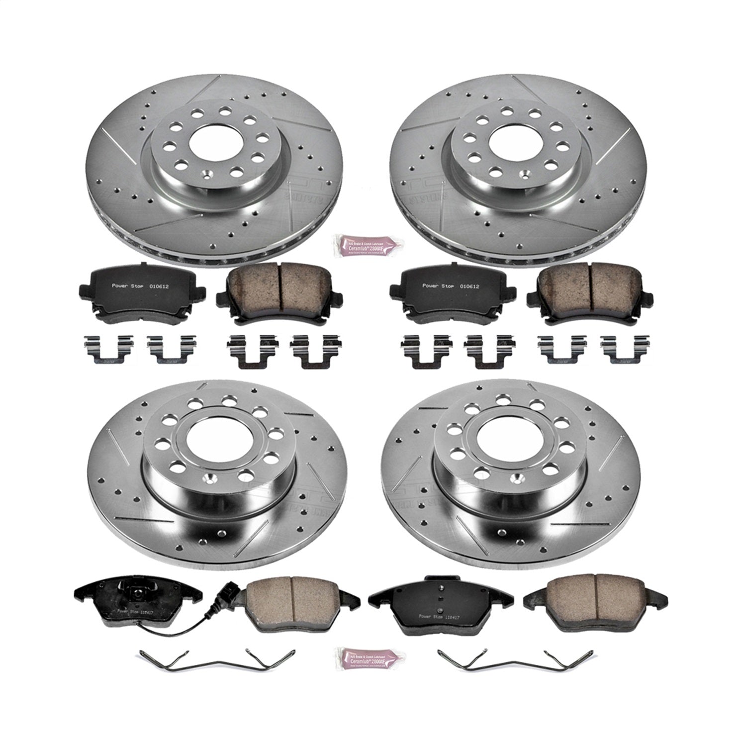 PowerStop Front & Rear Z23 Evolution Sport Brake Kit | Audi A3 2008 (K5363)