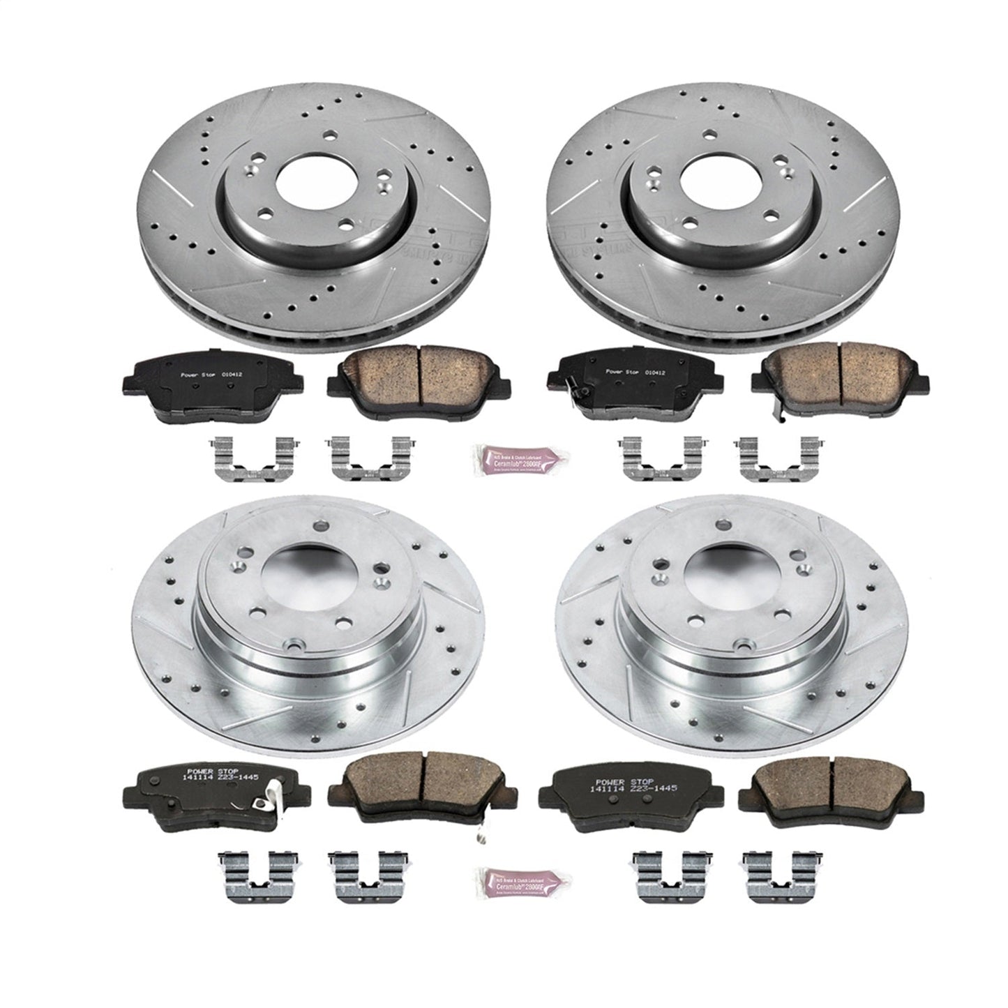 PowerStop Z23 Evolution Sport Front & Rear Brake Kit | Hyundai Sonata (10-15) (K5376)