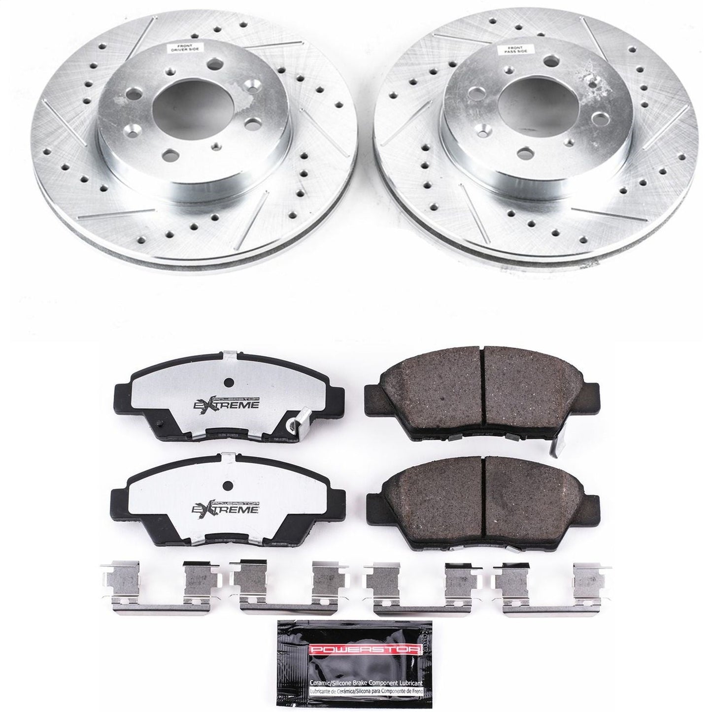 PowerStop Front Z26 Street Warrior Brake Kit | Honda Fit (09-14) (K5382-26)