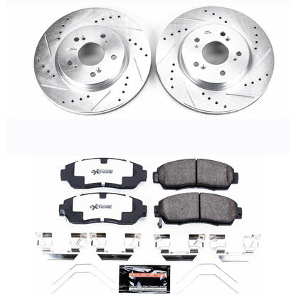 PowerStop Front Z26 Street Warrior Brake Kit | Honda Crosstour (12-15) (K5432-26)