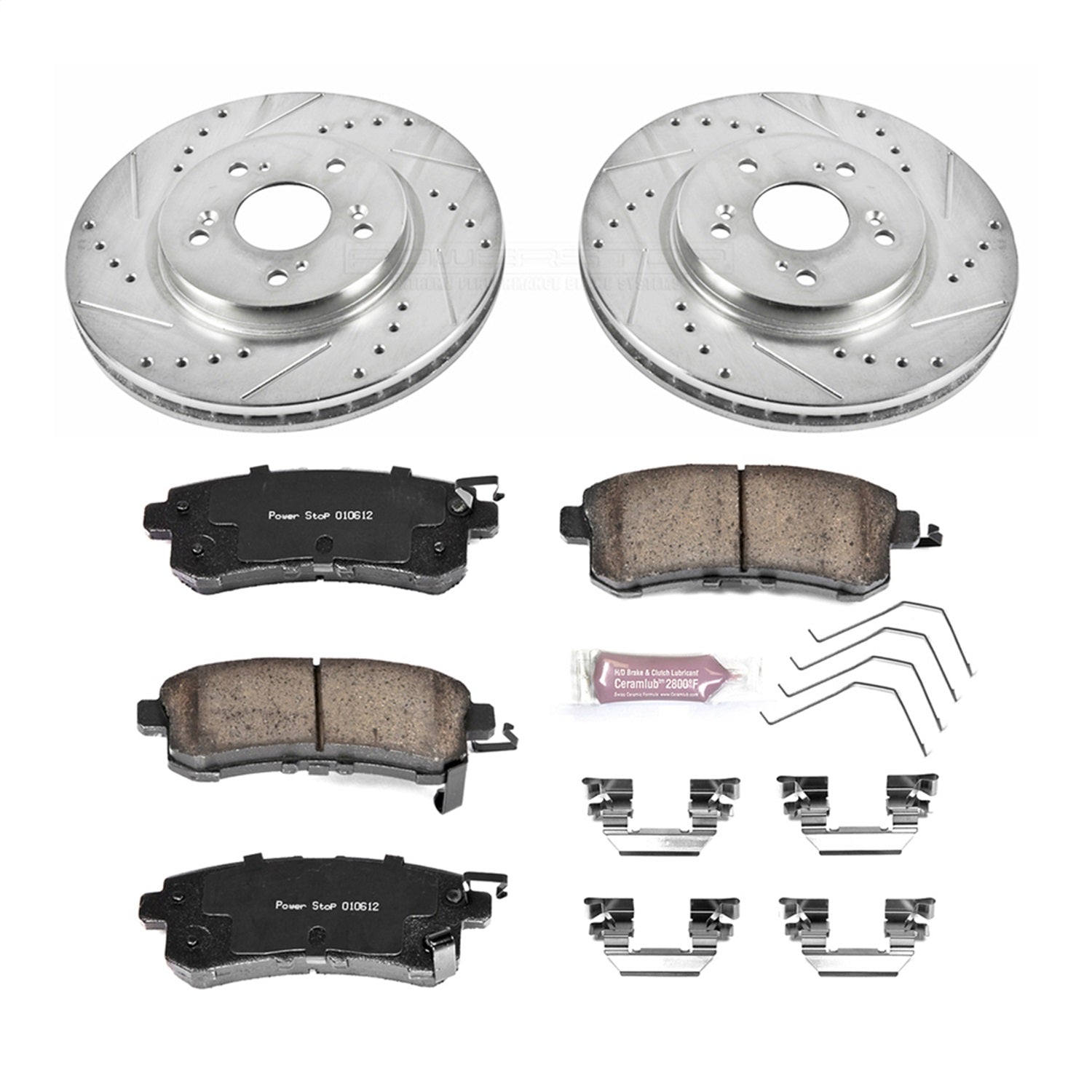 PowerStop Front Z23 Evolution Sport Brake Kit | Honda Crosstour (12-15) (K5432)
