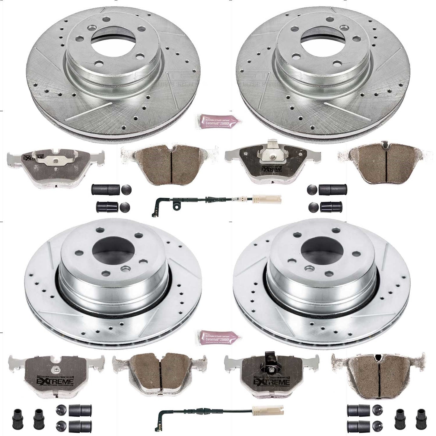 PowerStop Front & Rear Z26 Street Warrior Brake Kit | BMW 530xi (06-07) (K5440-26)
