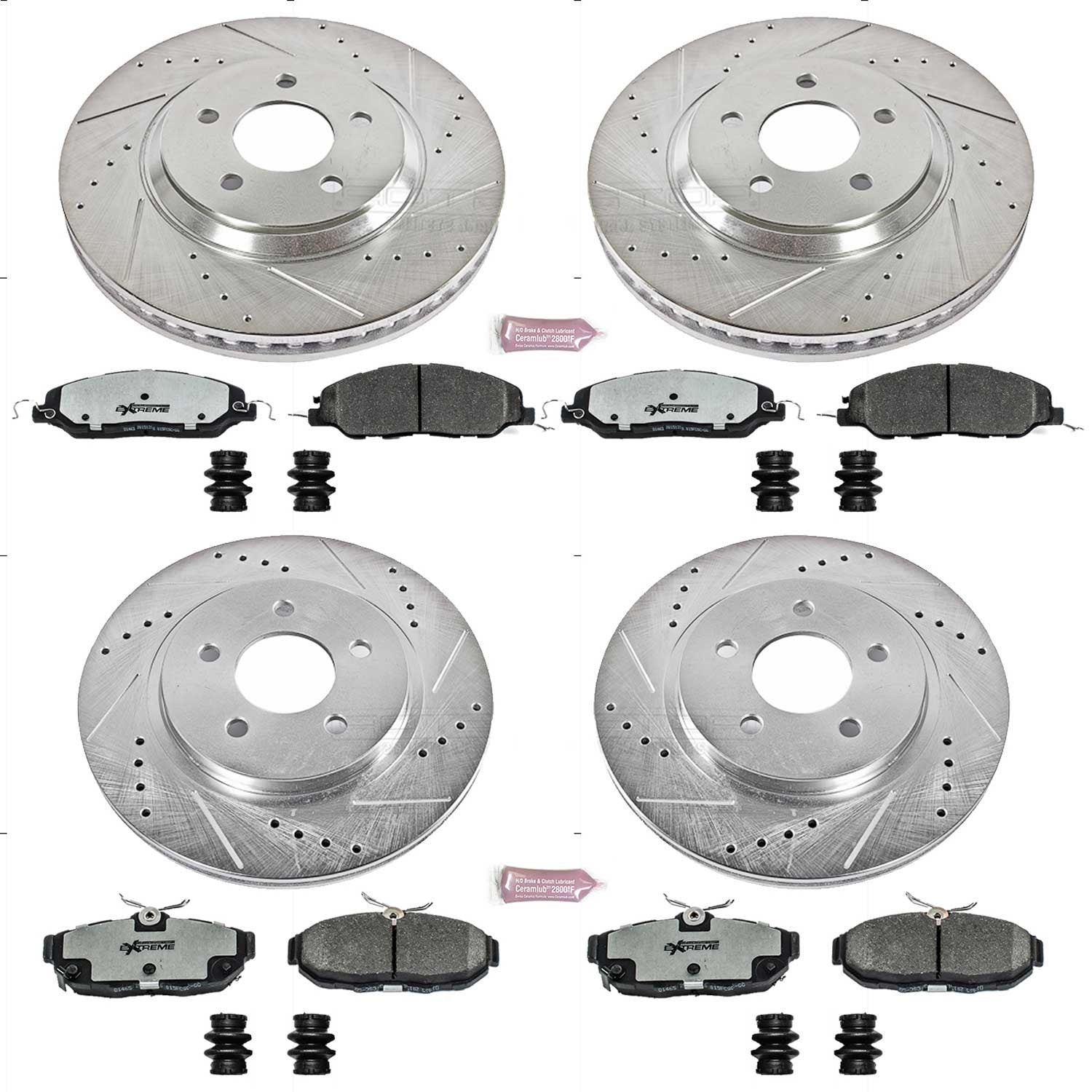 PowerStop Front & Rear Z26 Street Warrior Brake Kit | Ford Mustang (11-14) (K5450-26)