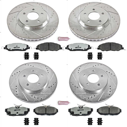 PowerStop Front & Rear Z26 Street Warrior Brake Kit | Ford Mustang (11-14) (K5450-26)