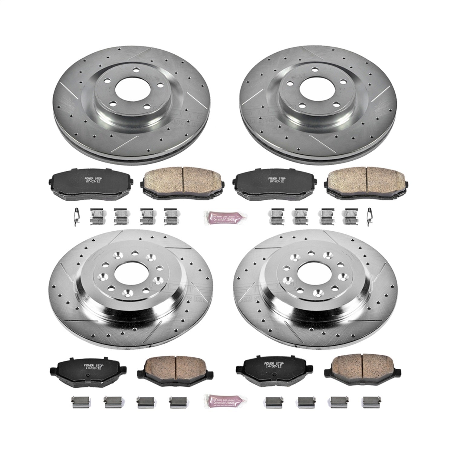 PowerStop Front & Rear Z23 Evolution Sport Brake Kit | Ford Edge (11-15) (K5452)