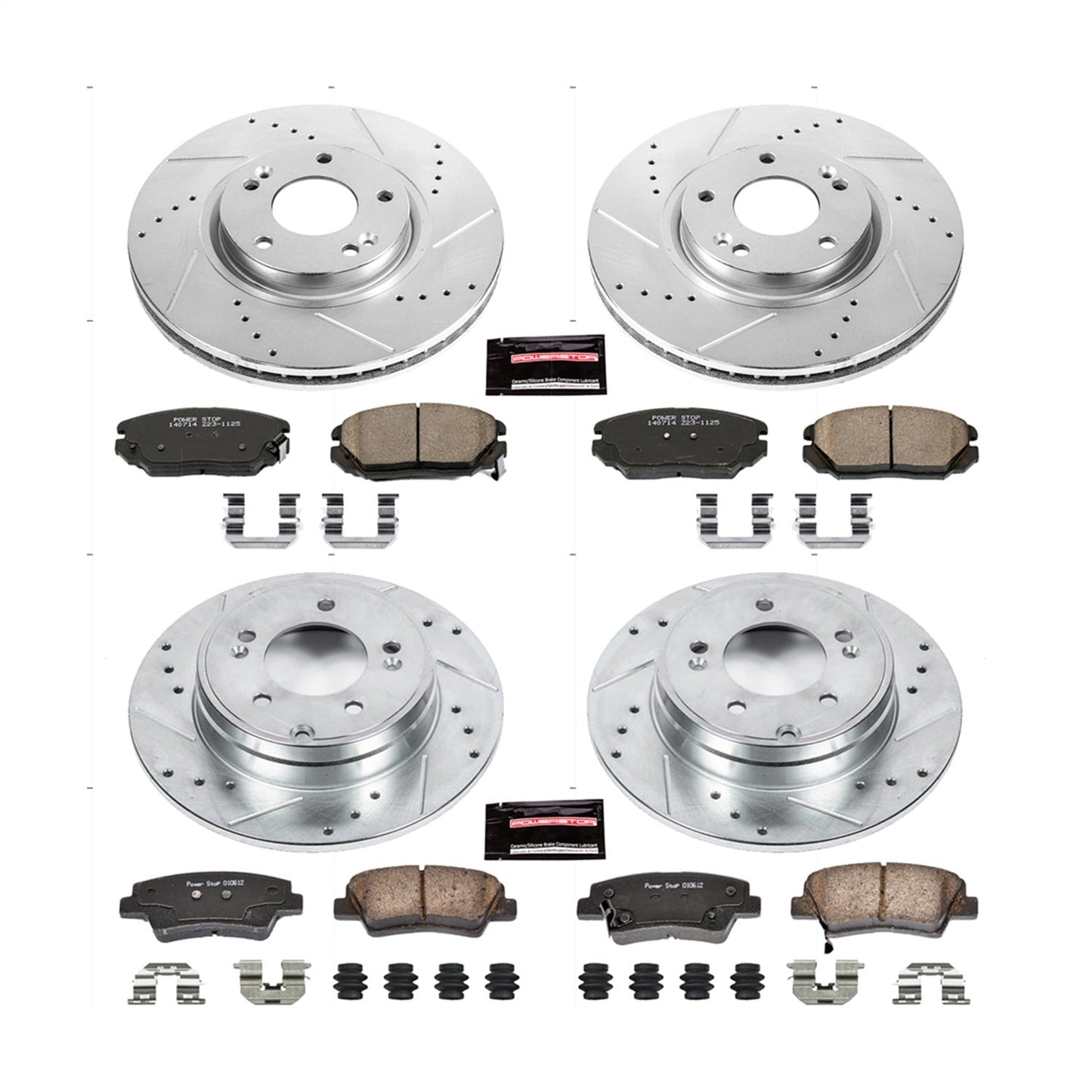 PowerStop Front and Rear Z23 Evolution Brake Kit | Hyundai Azera (09-11) (K5474)