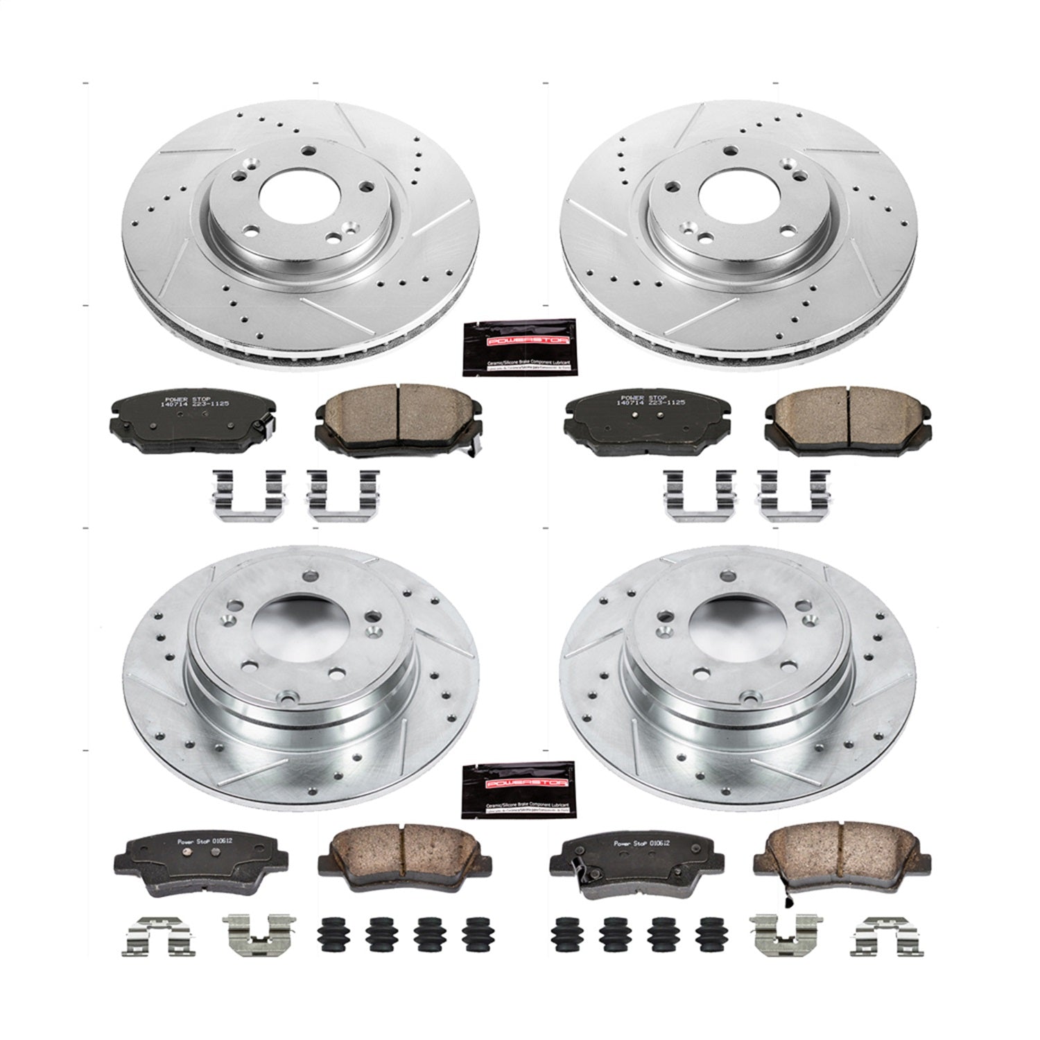 PowerStop Front and Rear Z23 Evolution Brake Kit | Hyundai Azera (09-11) (K5474)