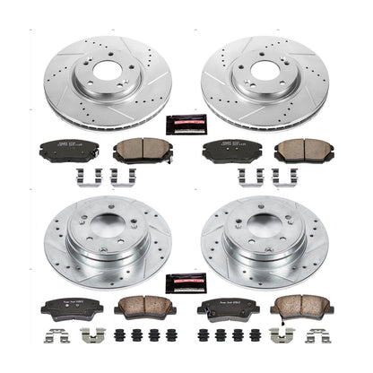 PowerStop Front and Rear Z23 Evolution Brake Kit | Hyundai Azera (09-11) (K5474)