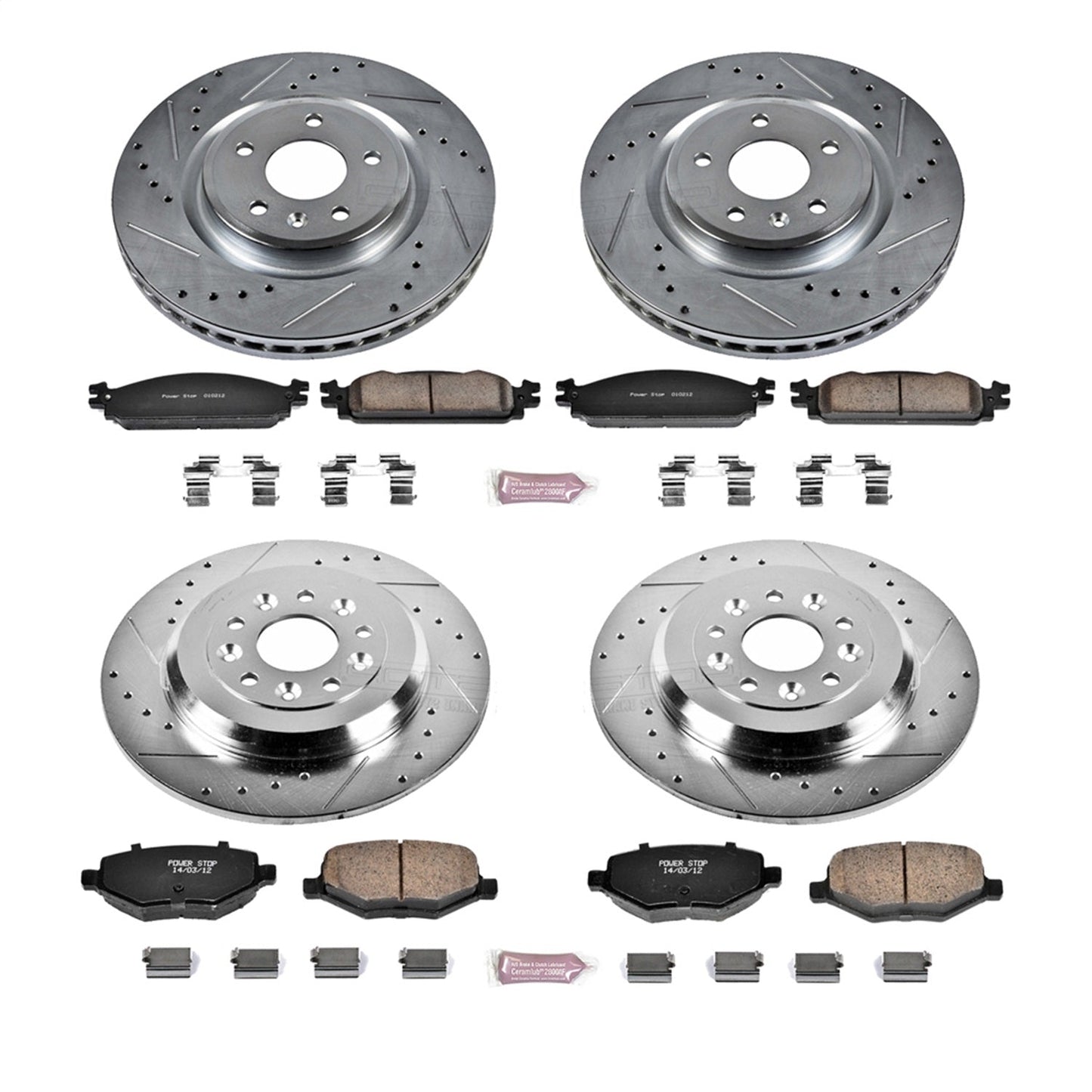 PowerStop Front & Rear Z23 Evolution Sport Brake Kit | Ford Flex (09-11) (K5510)