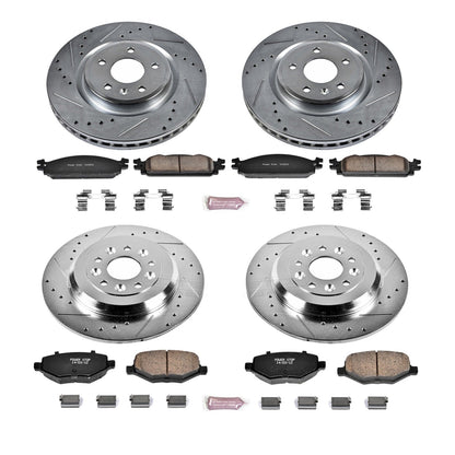PowerStop Front & Rear Z23 Evolution Sport Brake Kit | Ford Flex (09-11) (K5510)