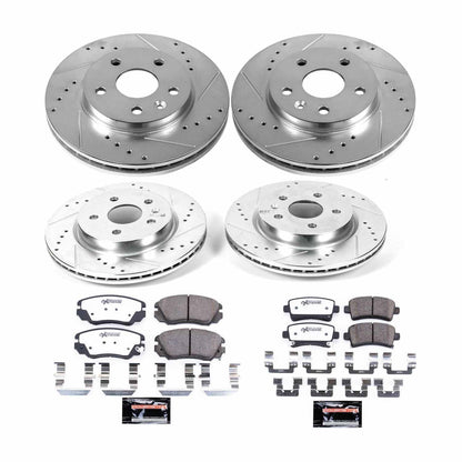 PowerStop Front & Rear Z26 Street Warrior Brake Kit | Buick LaCrosse 2011 (K5524-26)