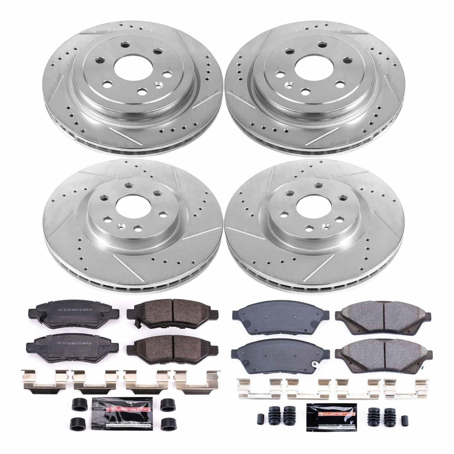 PowerStop Front & Rear Z23 Evolution Sport Brake Kit | Cadillac SRX (10-16) (K5546)