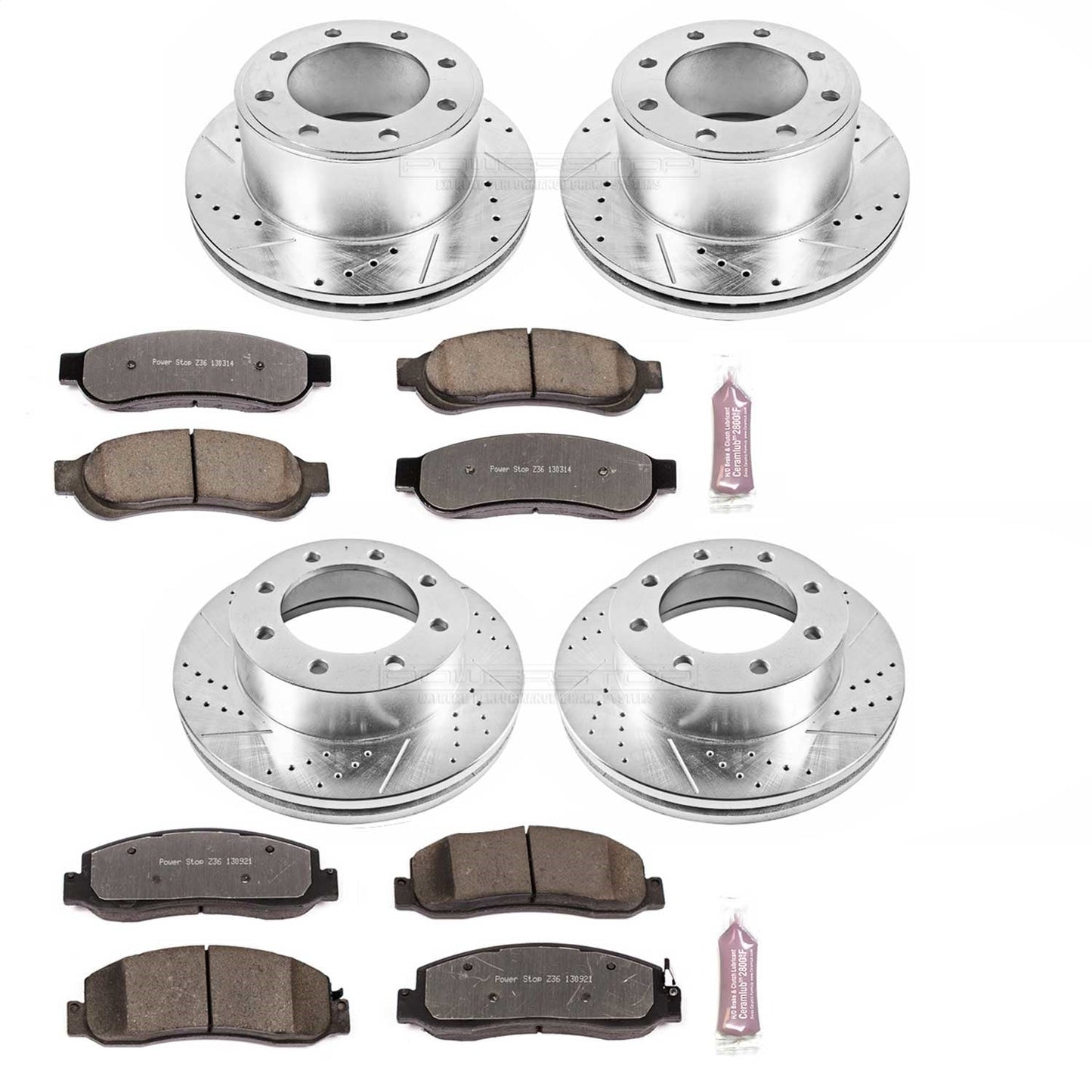 PowerStop Front and Rear Z36 Truck & Tow Brake Kit | Ford F-250 Super Duty (10-11) (K5575-36)