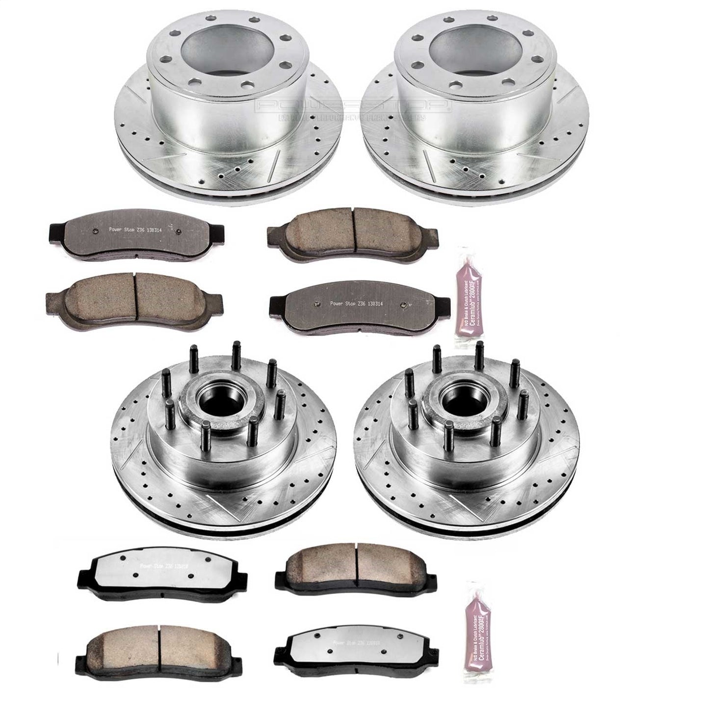 PowerStop Front & Rear Z36 Truck & Tow Brake Kit | Ford F-350 Super Duty (10) (K5587-36)