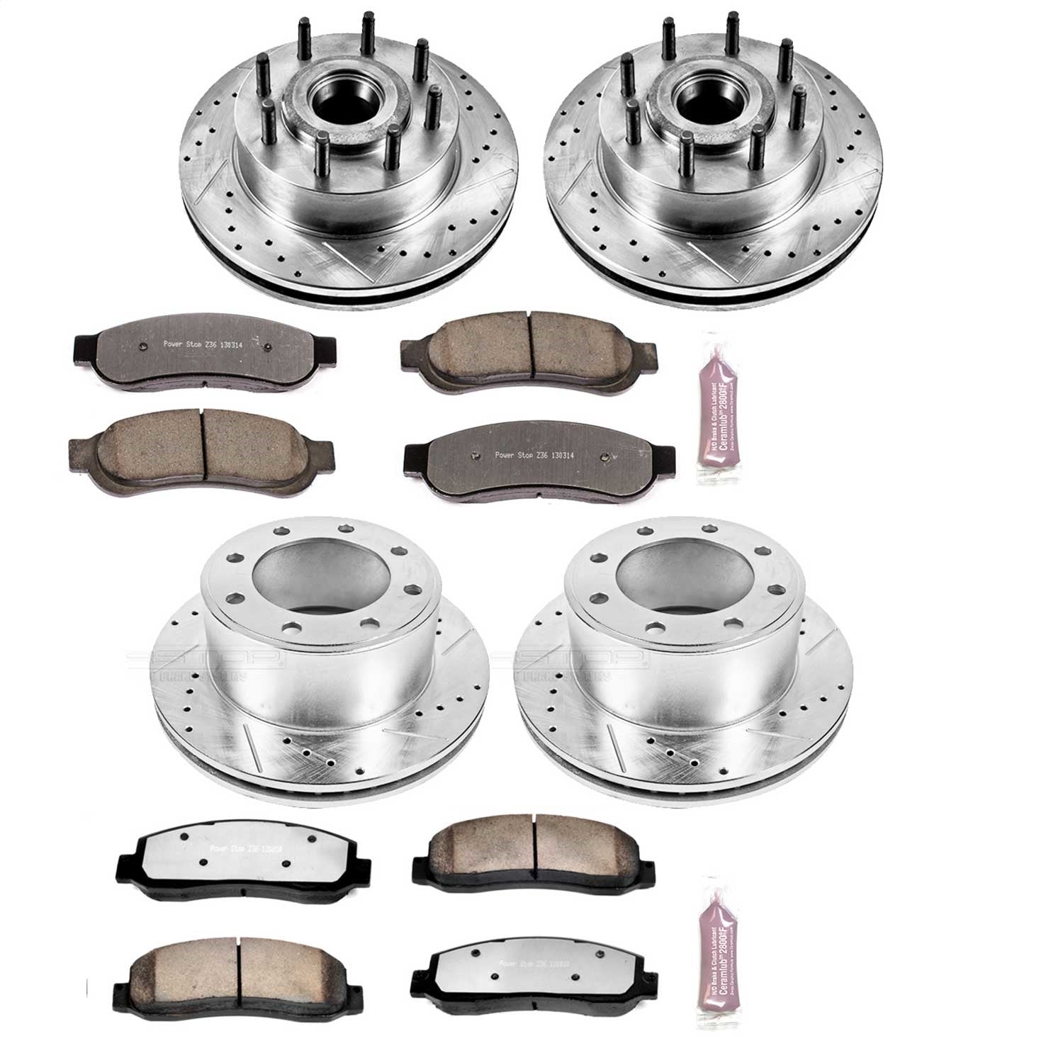 PowerStop Front and Rear Z36 Truck & Tow Brake Kit | Ford F-250 Super Duty (09-10) (K5589-36)