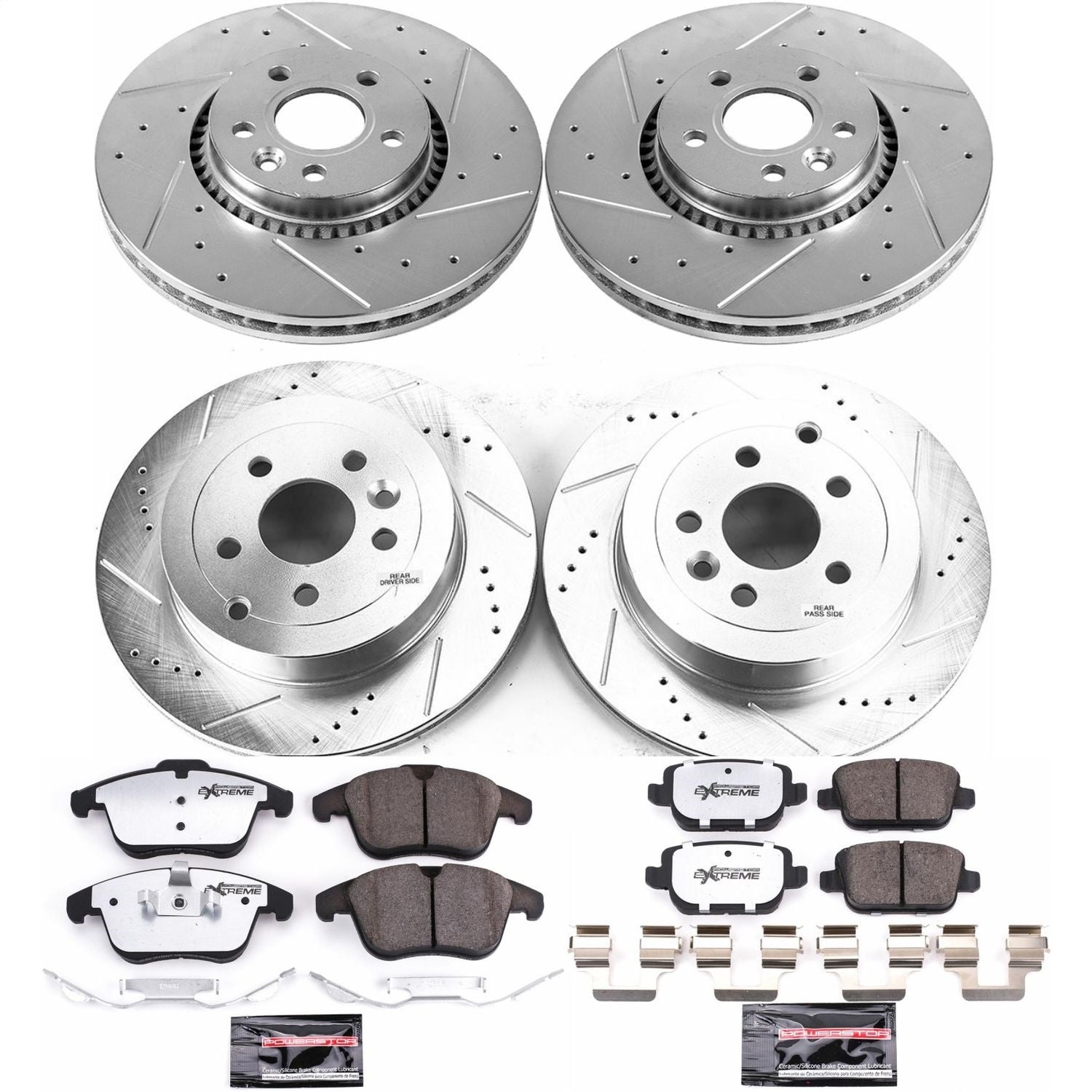 PowerStop Front & Rear Z36 Truck & Tow Brake Kit | Land Rover LR2 (08-12) (K5616-36)