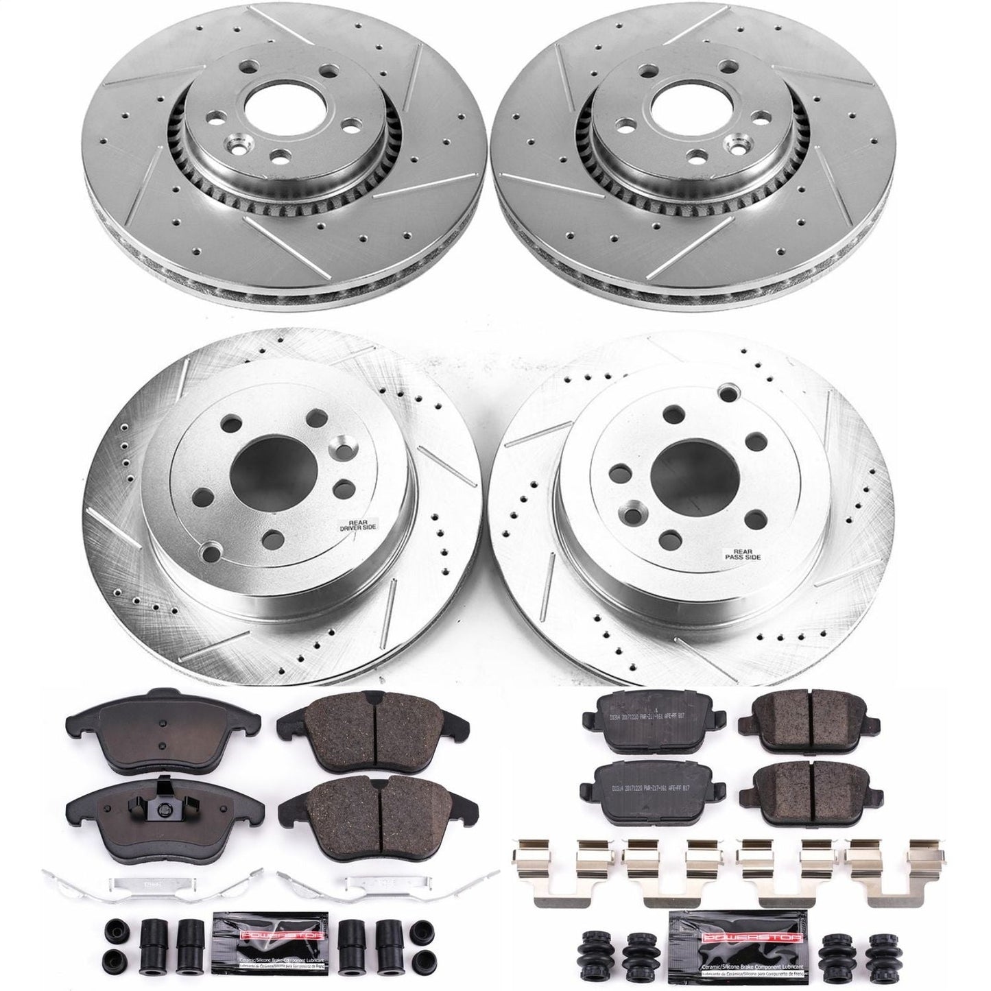 PowerStop Front & Rear Z23 Evolution Brake Kit | Land Rover LR2 (08-12) (K5616)